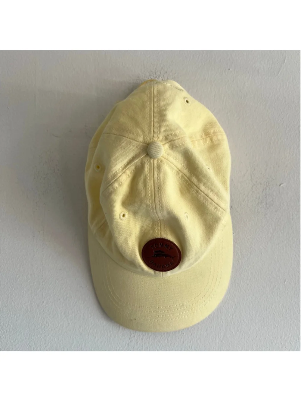 Men's Tommy Bahama One Size Yellow Baseball Cap with Brown Patch